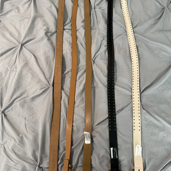 Elegant Women's Belt Collection - Black, Tan, White - Picture 3 of 7